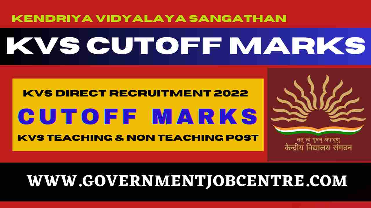 KVS 2023 CBT Exam Official Cutoff Marks For Interview